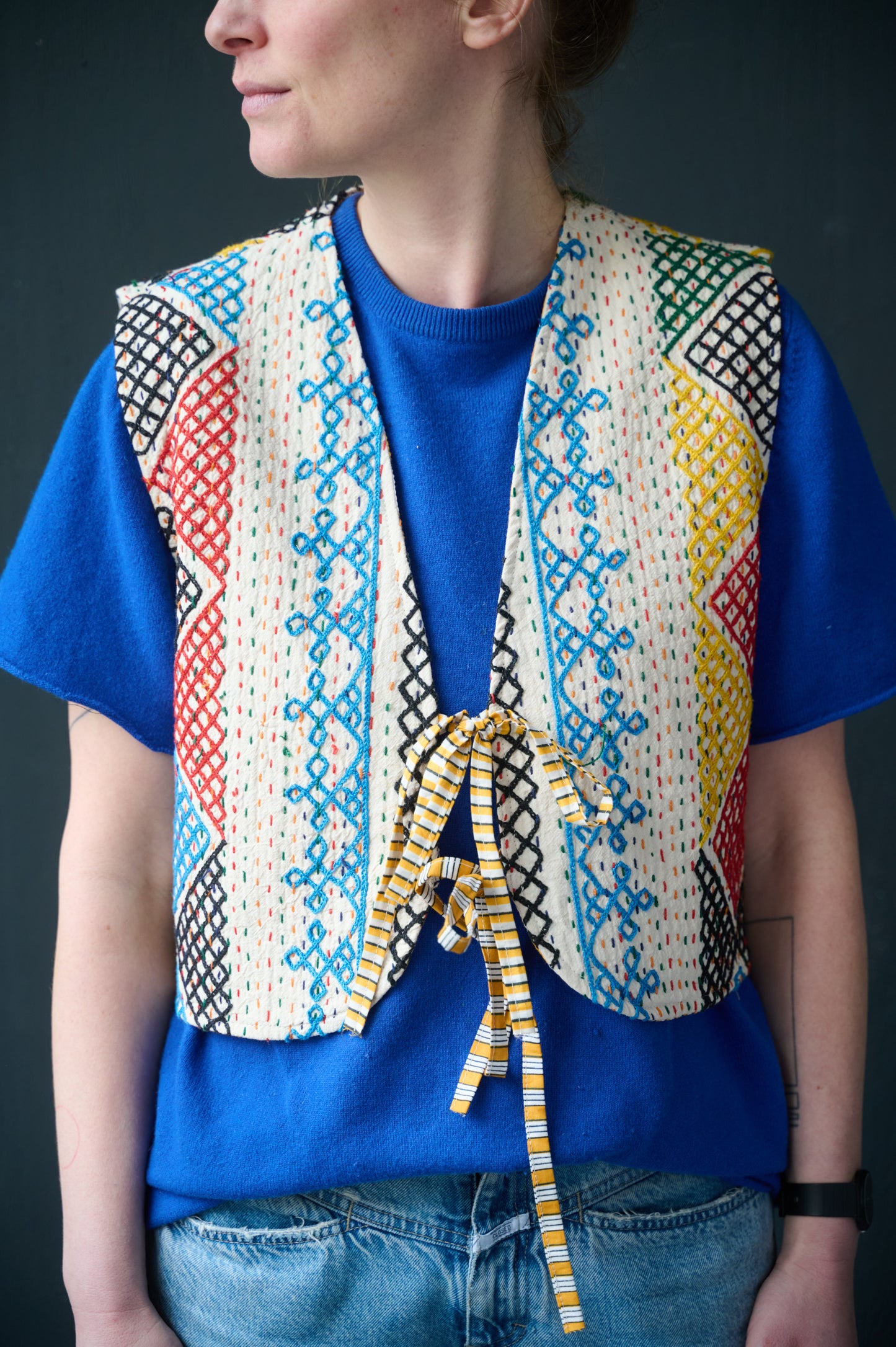 Bestickte Suzani-Weste Sarah