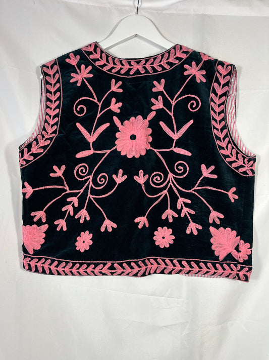 Bestickte Velvet Weste Mareile
