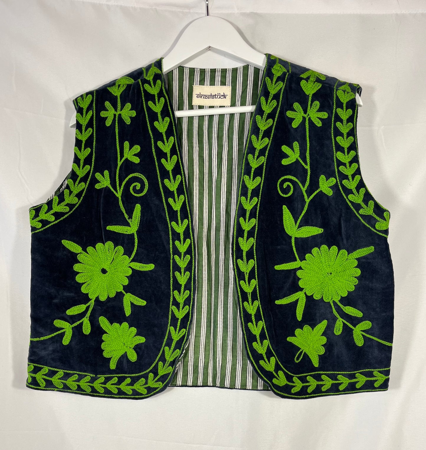 Bestickte Velvet Weste Rita