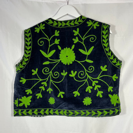 Bestickte Velvet Weste Rita